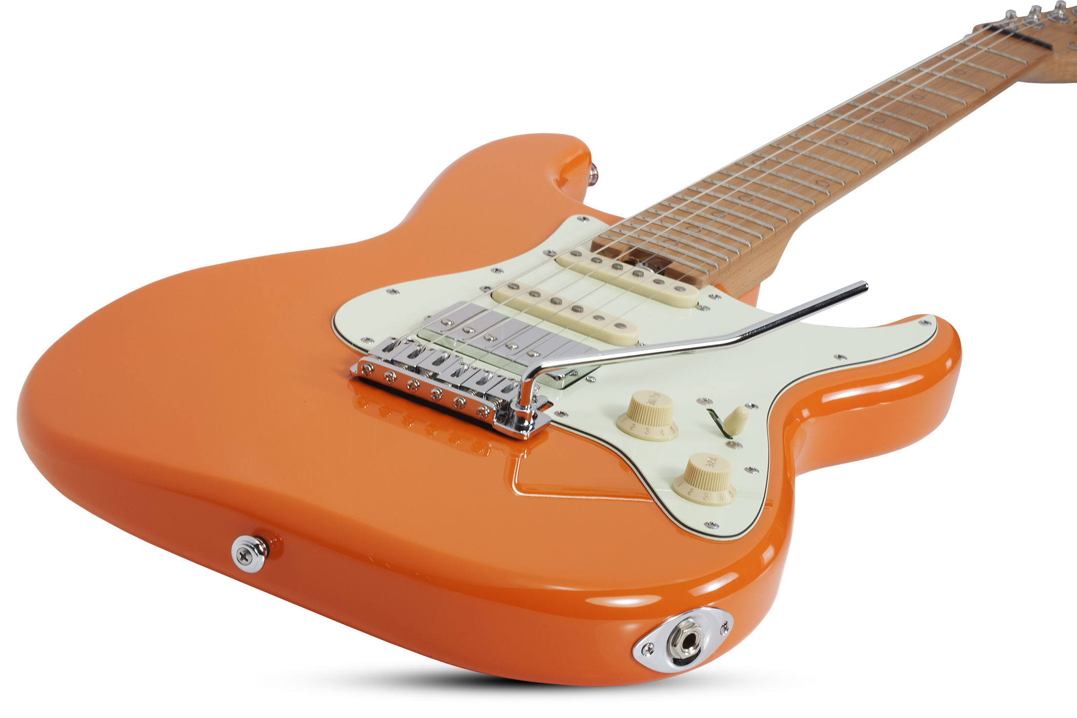 Schecter Nick Johnston Traditional Hss Signature Trem Eb - Atomic Orange - Str shape electric guitar - Variation 1