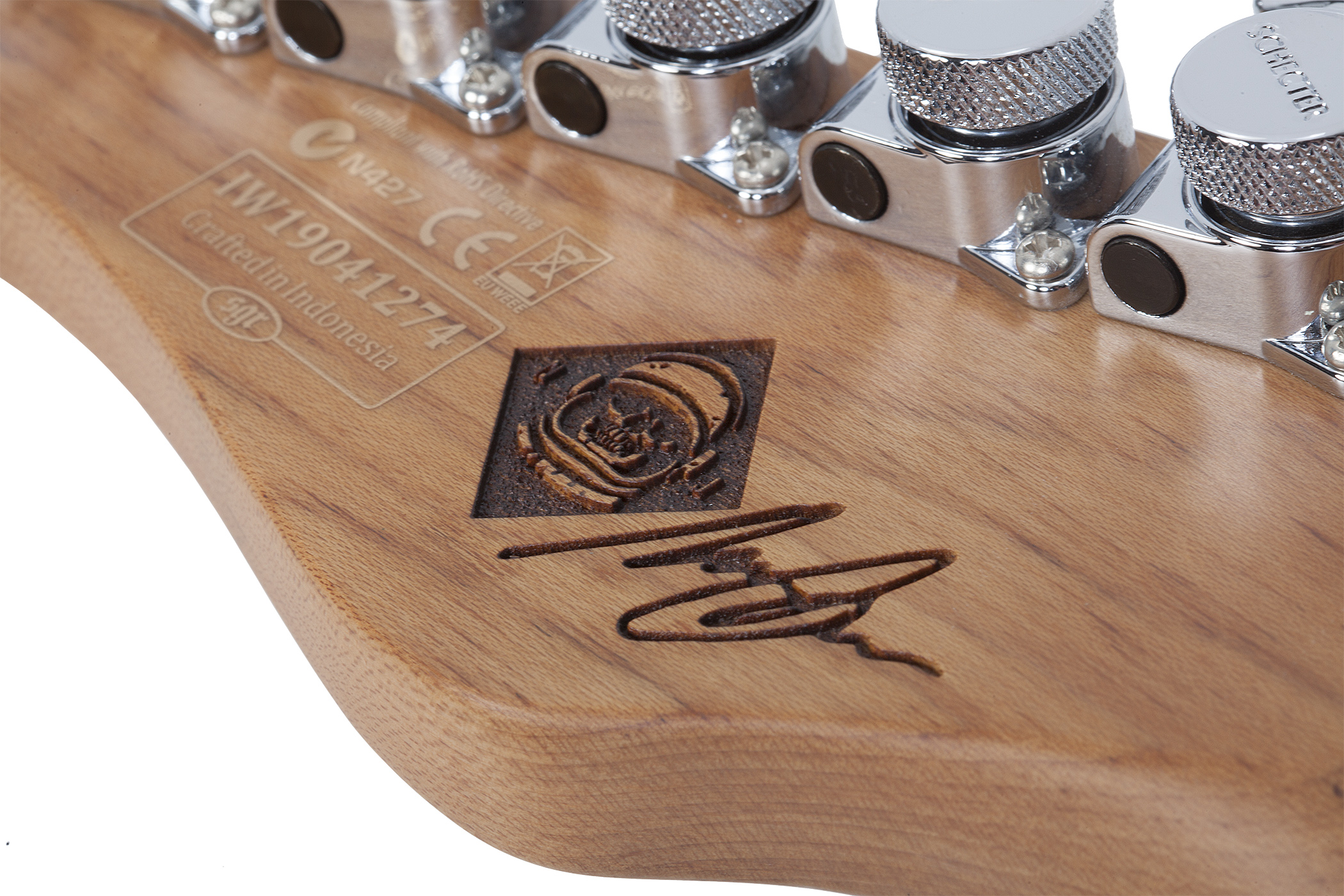 Schecter Nick Johnston Traditional Signature 3s Trem Eb - Atomic Coral - Str shape electric guitar - Variation 5