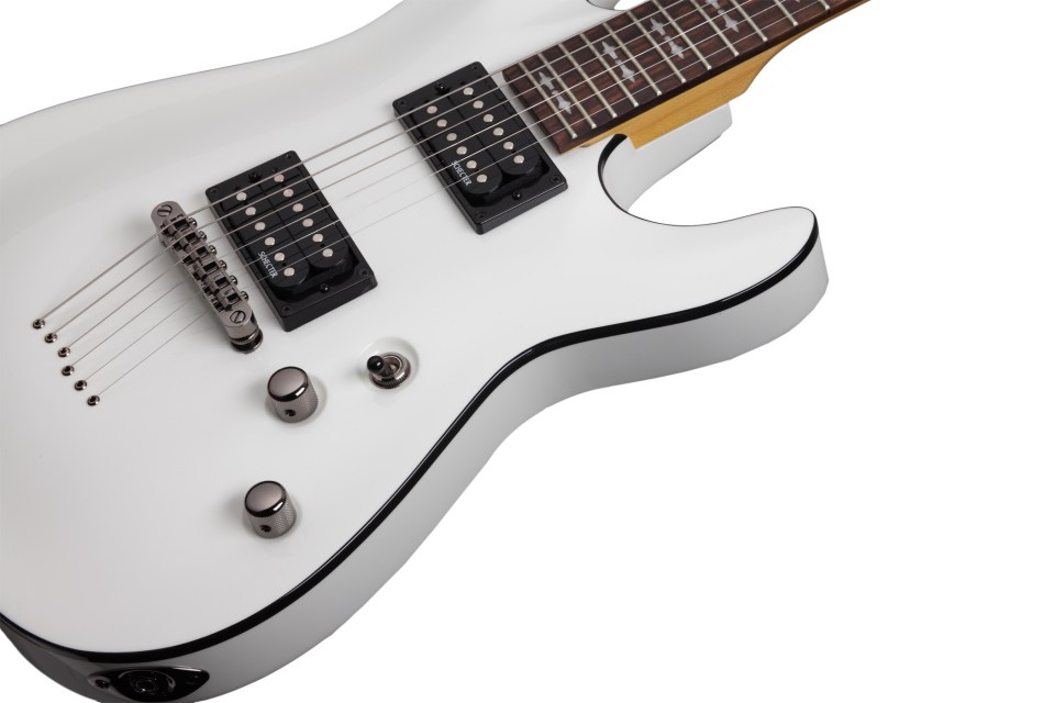 Schecter Omen-6 2h Ht Rw - Vintage White - Str shape electric guitar - Variation 1