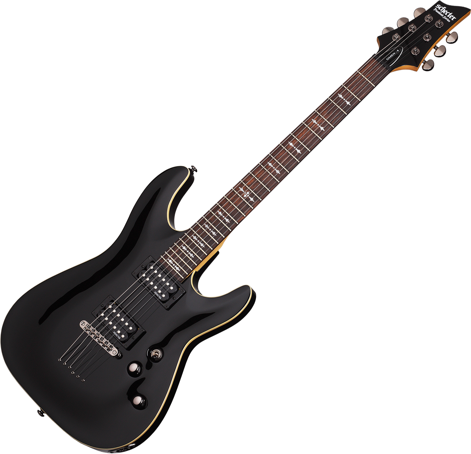 Schecter Omen-6 - black Solid body electric guitar black