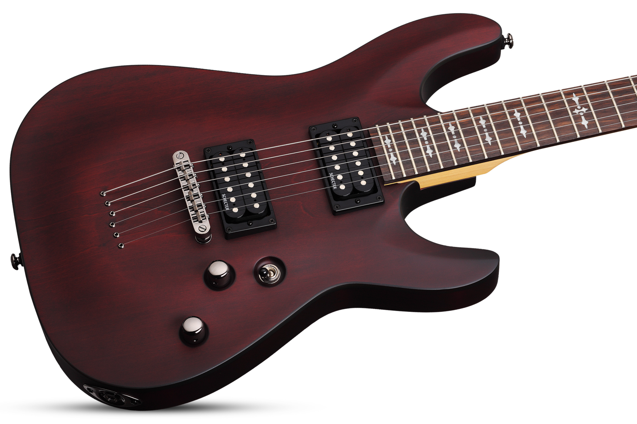 Schecter Omen-6 2h Ht Rw - Walnut Satin - Str shape electric guitar - Variation 1