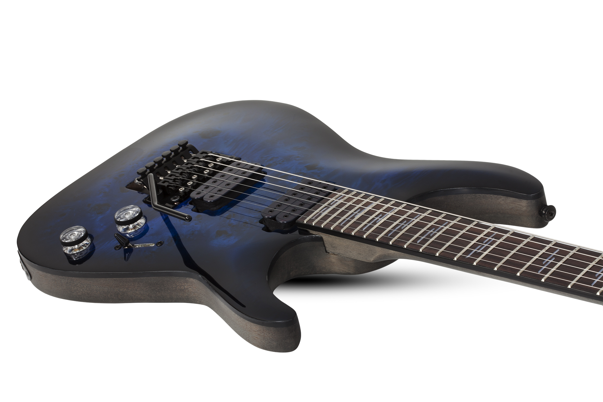 Schecter Omen Elite-6 Fr Hh Rw - See Thru Blueburst - Str shape electric guitar - Variation 2