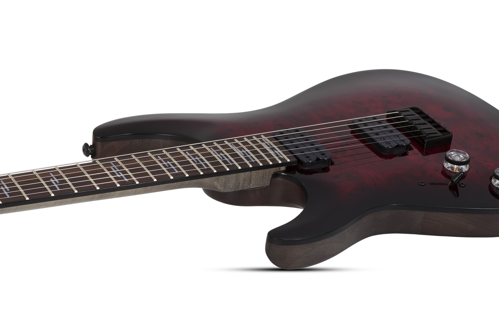 Schecter Omen Elite-6 Lh Gaucher 2h Ht Rw - Black Cherry Burst - Left-handed electric guitar - Variation 2