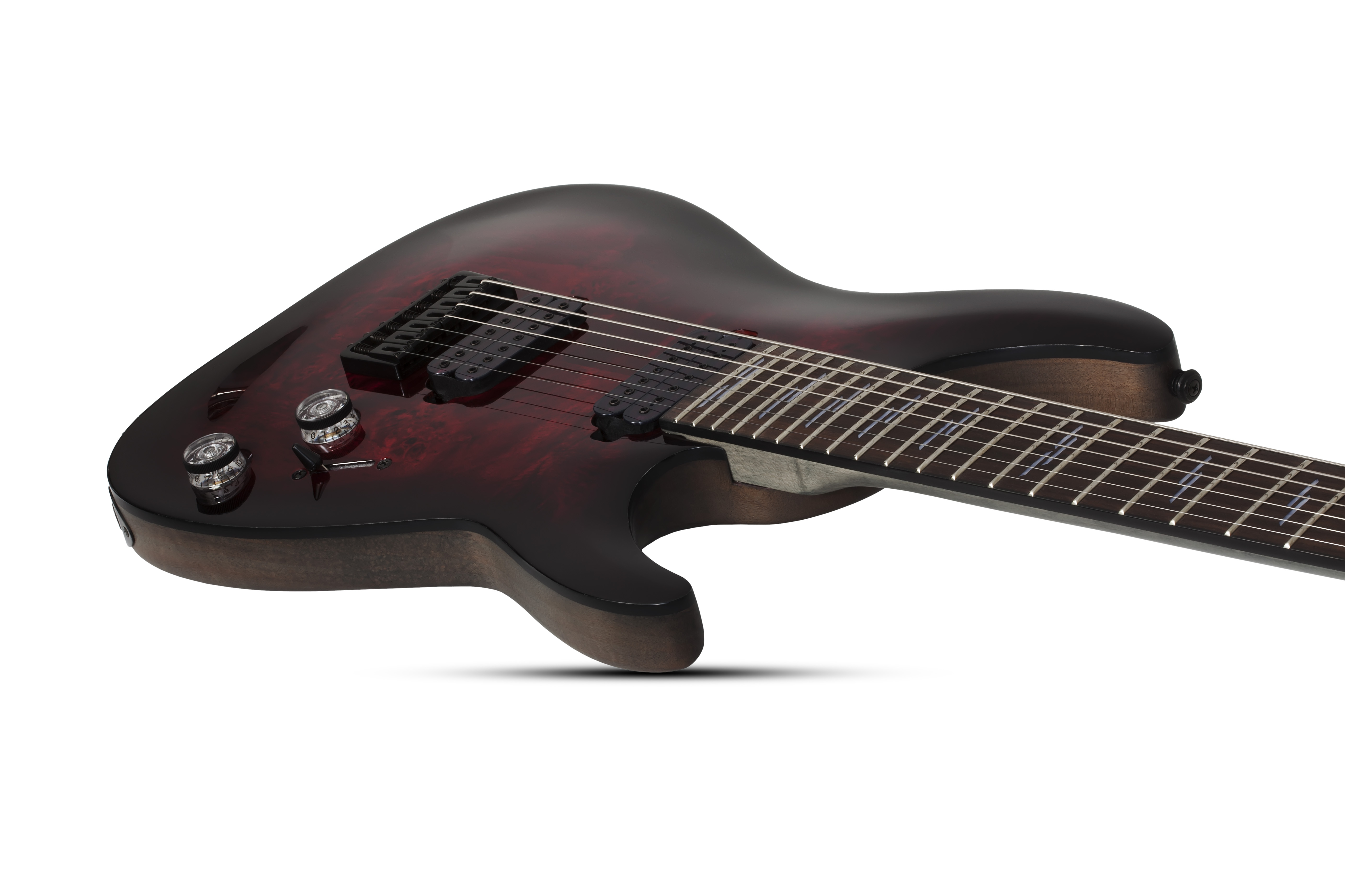 Schecter Omen Elite-7 7c Baryton 2h Ht Rw - Black Cherry Burst - 7 string electric guitar - Variation 2