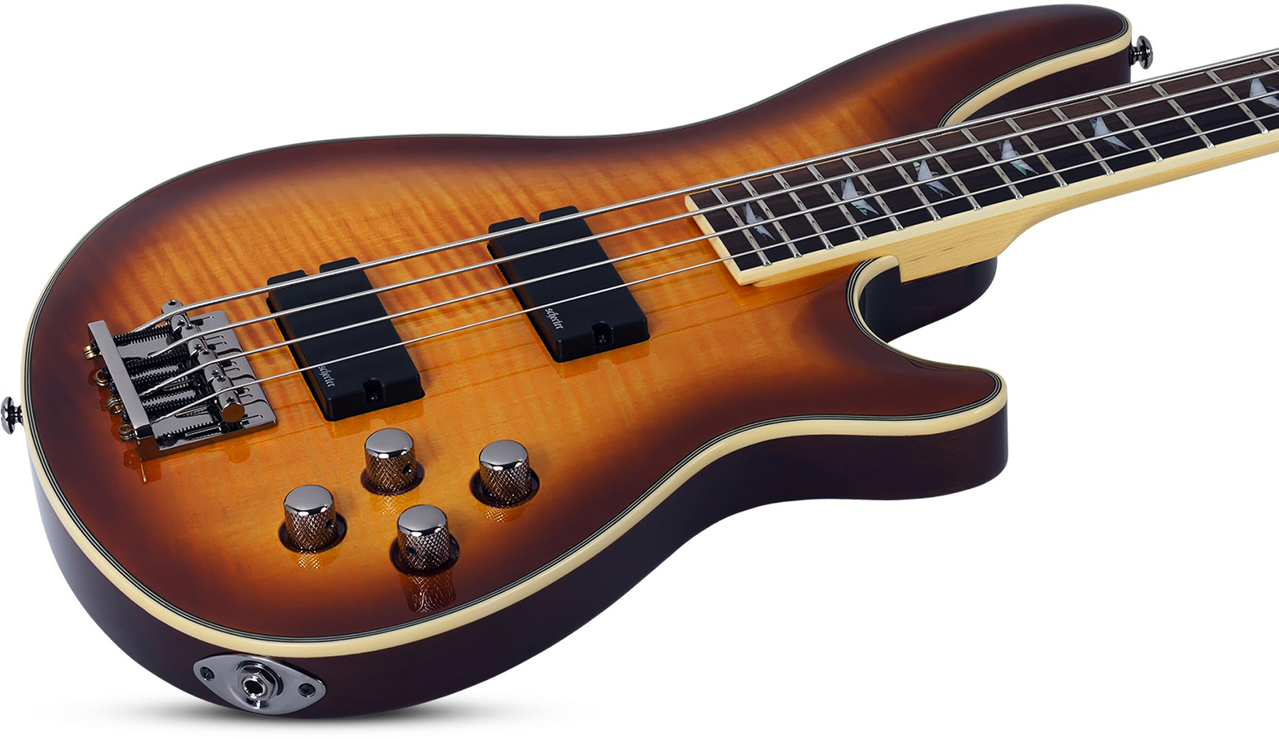 Schecter Omen Extreme-4 Active Rw - Vintage Sunburst - Solid body electric bass - Variation 1