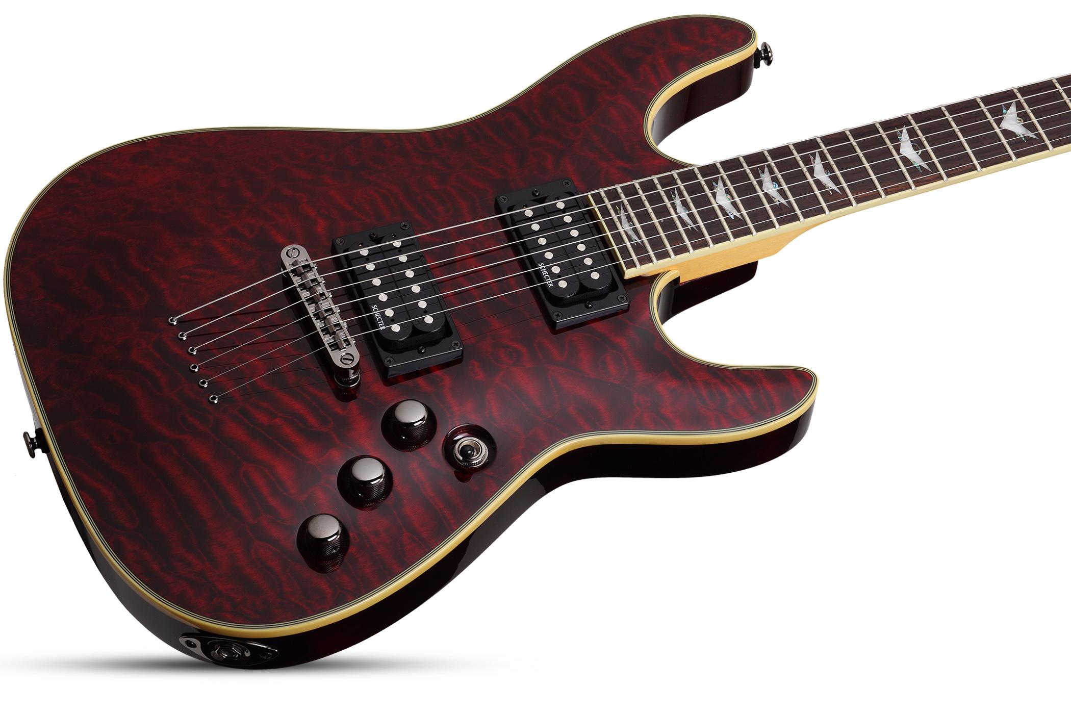 Schecter Omen Extreme-6 2h Ht Rw - Black Cherry - Str shape electric guitar - Variation 1