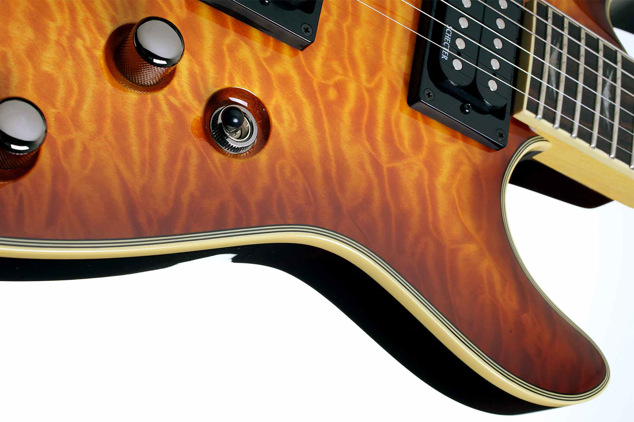 Schecter Omen Extreme-6 2h Ht Rw - Vintage Sunburst - Str shape electric guitar - Variation 2