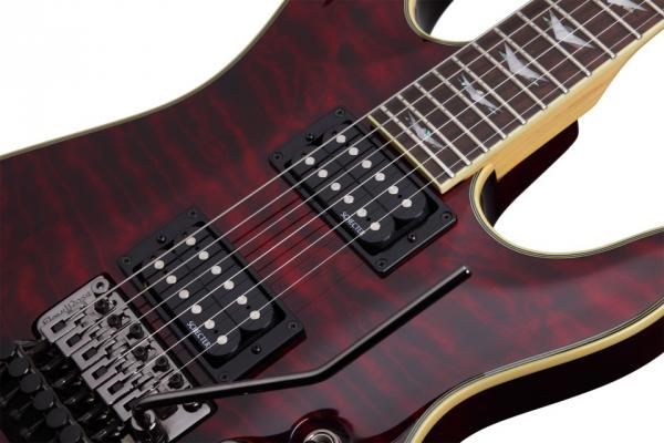 Schecter Omen Extreme-7 - black cherry gloss Solid body electric guitar red