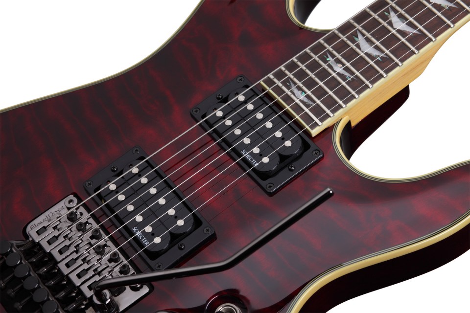 Schecter Omen Extreme-7 7c 2h Rw - Black Cherry Gloss - 7 string electric guitar - Variation 3