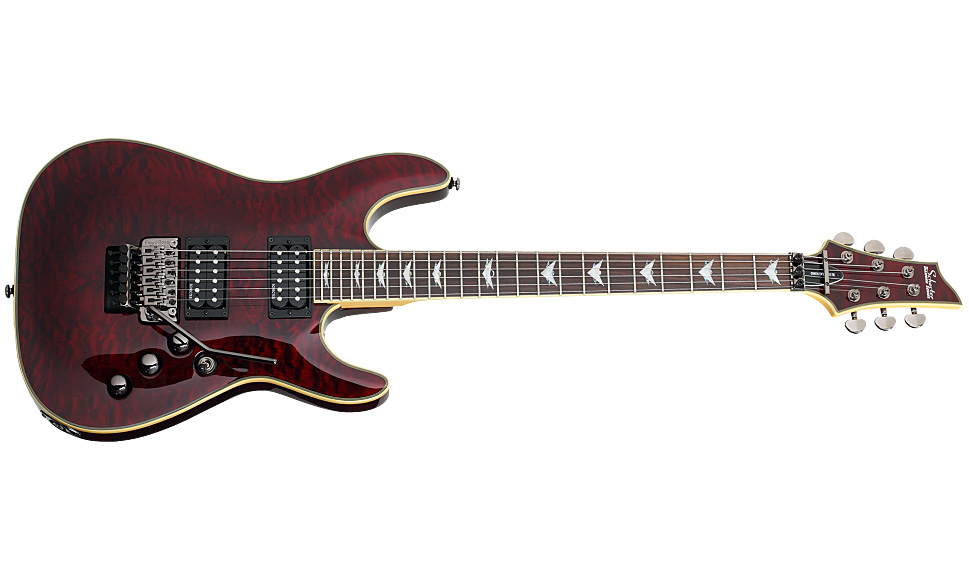 Schecter Omen Extreme-7 7c 2h Rw - Black Cherry Gloss - 7 string electric guitar - Variation 1