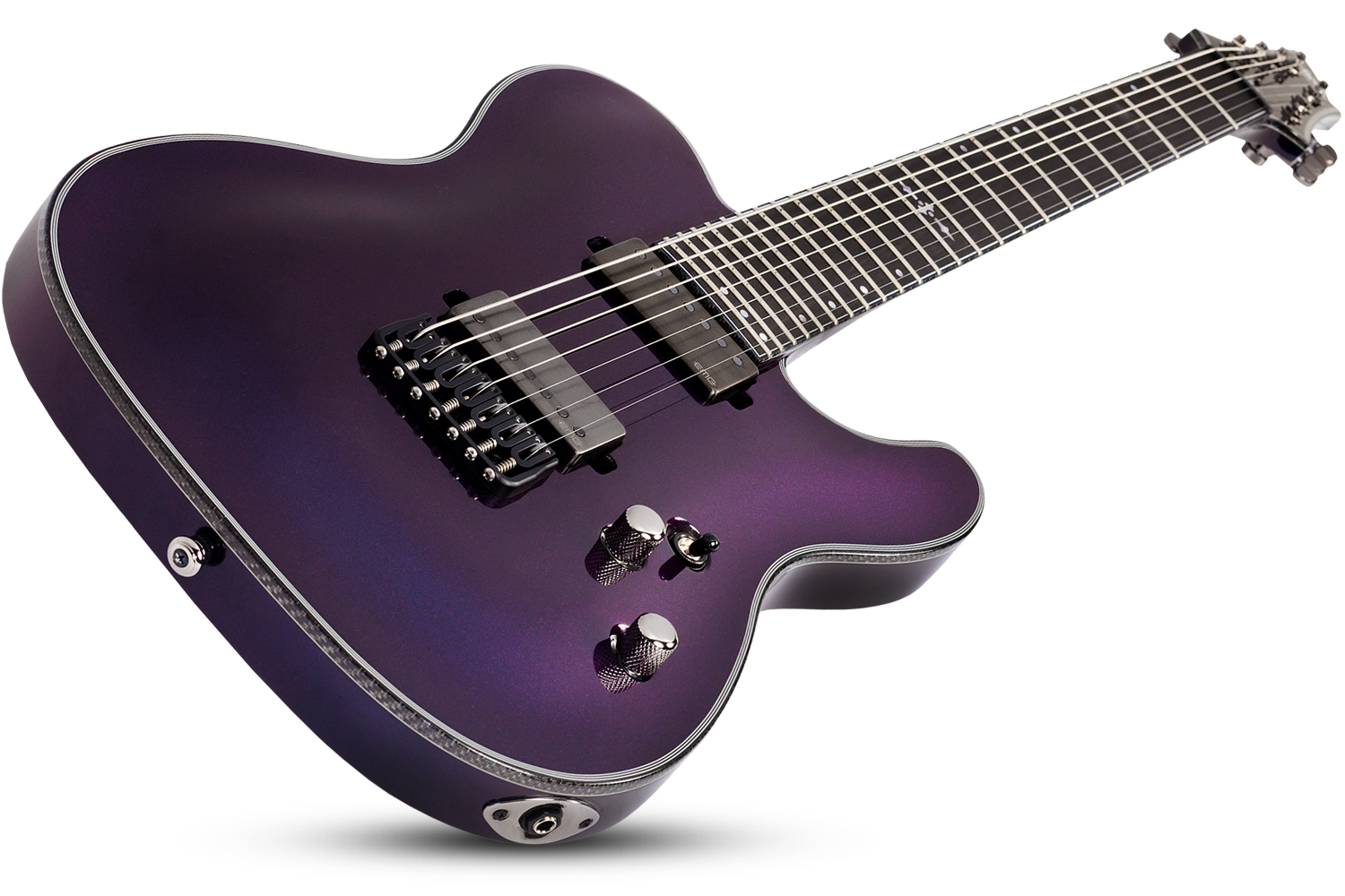 Schecter Pt-7 Hellraiser Hybrid 7c 2h Emg Ht Eb - Ultraviolet - 7 string electric guitar - Variation 1
