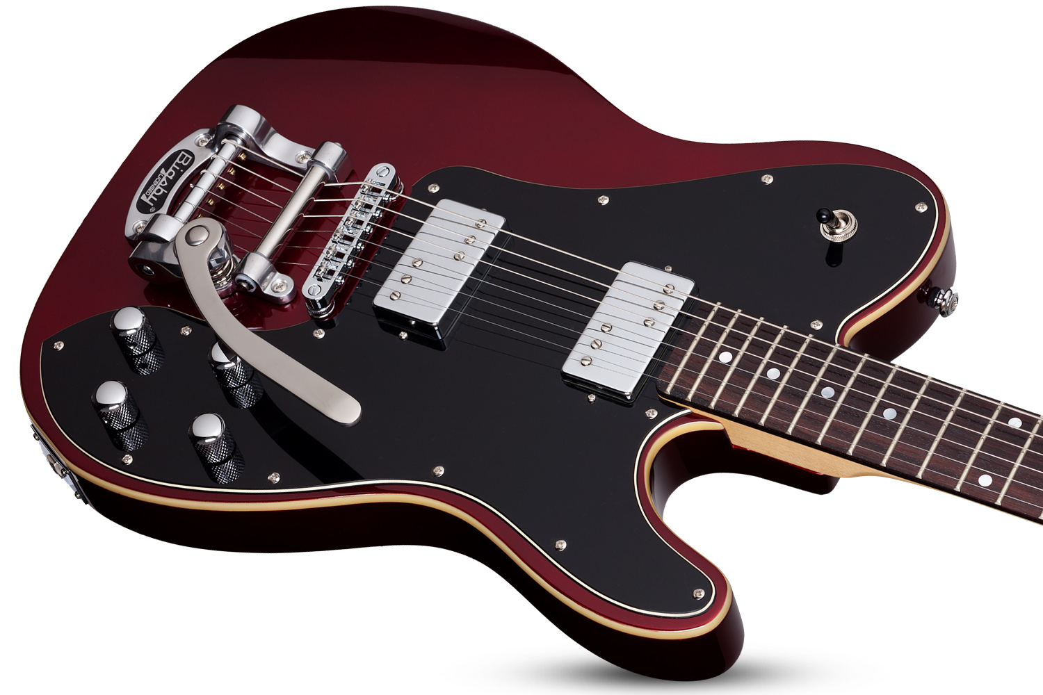 Schecter Pt Fastback Ii B Bigsby 2h Trem Bigsby Rw - Metallic Red - Tel shape electric guitar - Variation 1