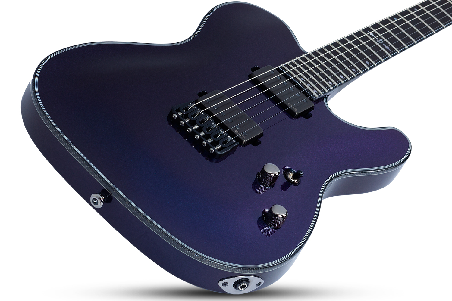 Schecter Pt Hellraiser Hybrid 2h Emg Ht Eb - Ultraviolet - Tel shape electric guitar - Variation 1