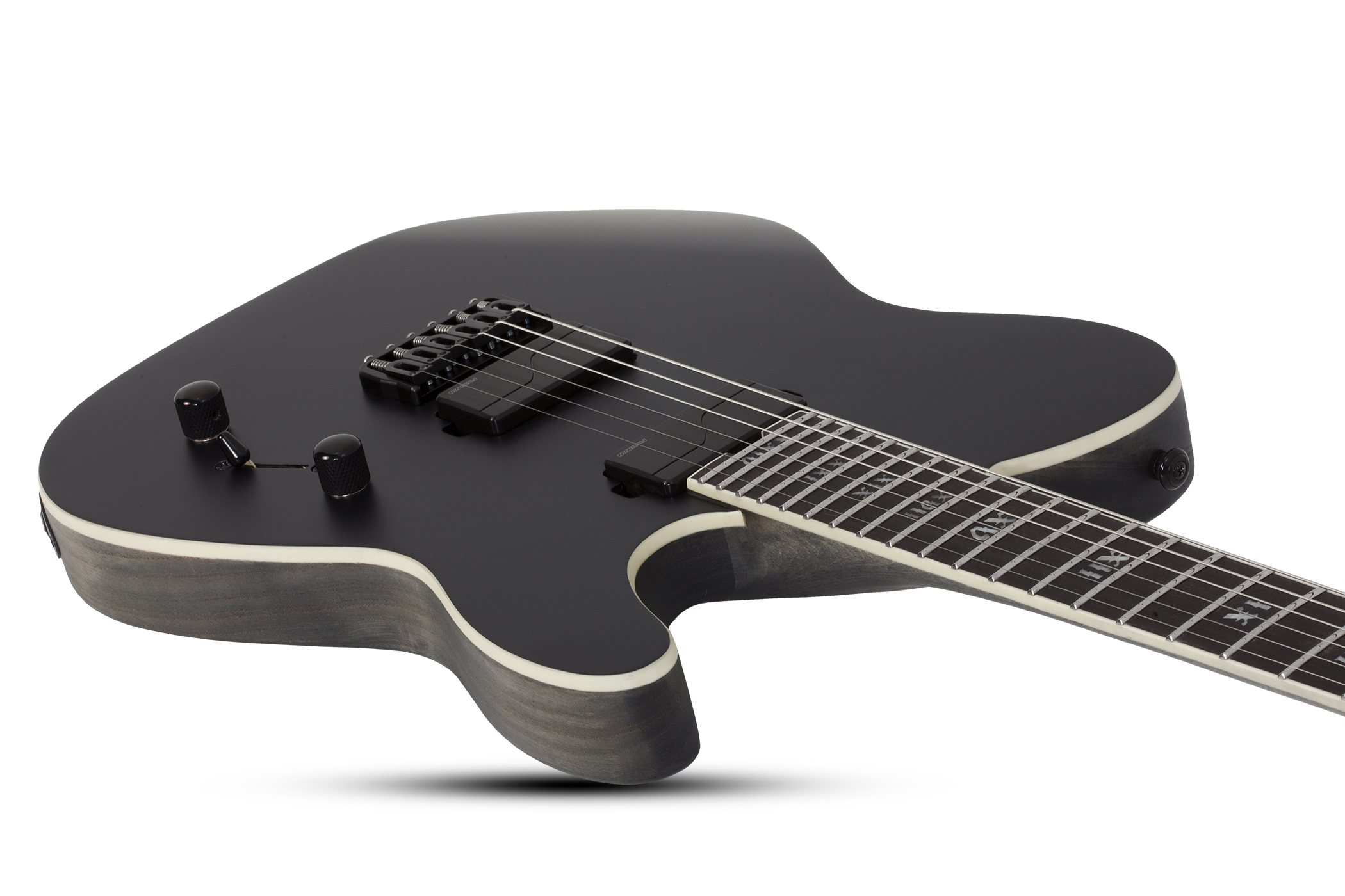 Schecter Pt Sls Elite Evil Twin 2h Fishman Fluence Modern Ht Eb - Satin Black - Tel shape electric guitar - Variation 1