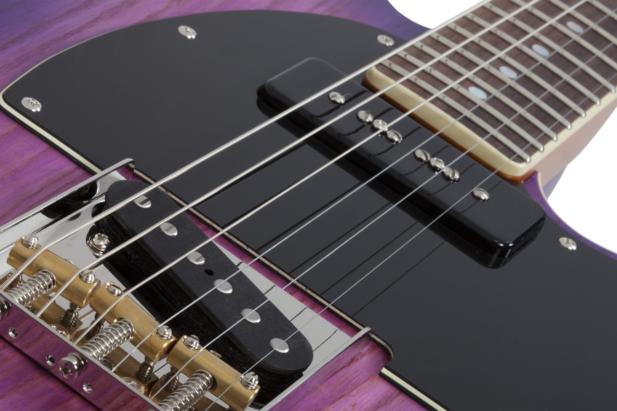 Schecter Pt Special 2s Ht Rw - Purple Burst Pearl - Tel shape electric guitar - Variation 3