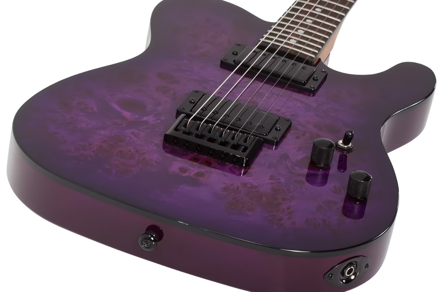 Schecter Pt Standard 2h Ht Rw - Purple Burst Burl - Tel shape electric guitar - Variation 1