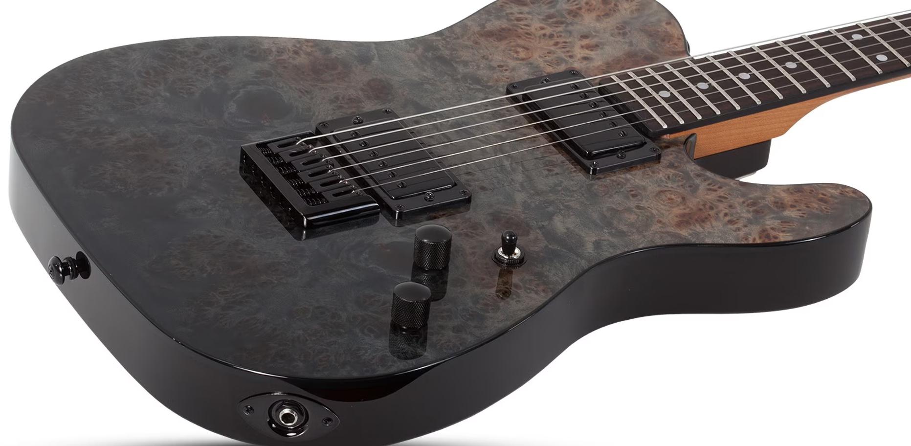 Schecter Pt Standard 2h Ht Rw - Black Fade Burst Burl - Tel shape electric guitar - Variation 1