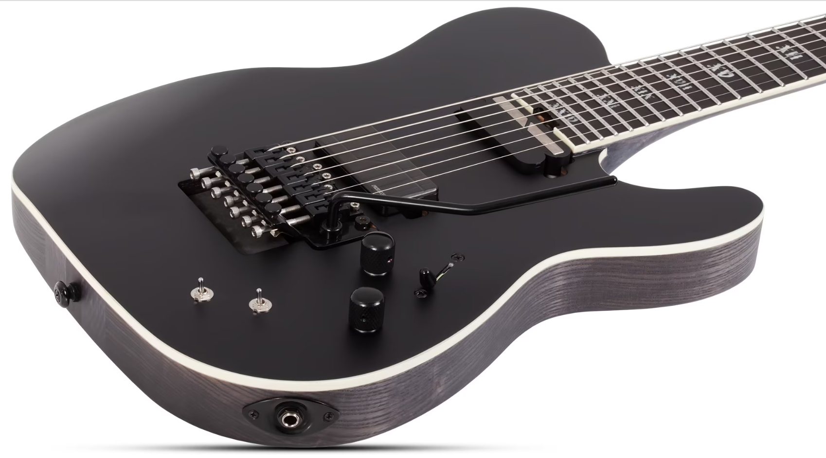 Schecter Pt7 Frs Sls Elite Evil Twin 2h Fishman Fluence Sustainiac Fr Eb - Satin Black - Baritone guitar - Variation 1