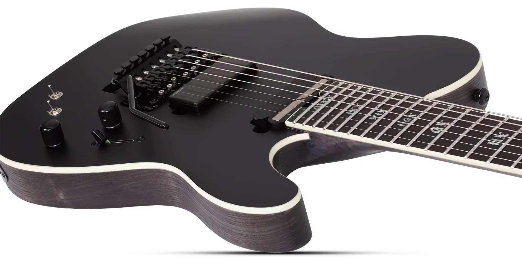 Schecter Pt7 Frs Sls Elite Evil Twin 2h Fishman Fluence Sustainiac Fr Eb - Satin Black - Baritone guitar - Variation 2