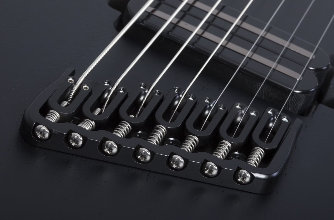 Schecter Pt7 Ms Black Ops 7c Multiscale Baryton 1h Ht Eb - Satin Black Open Pore - Multi-Scale Guitar - Variation 4