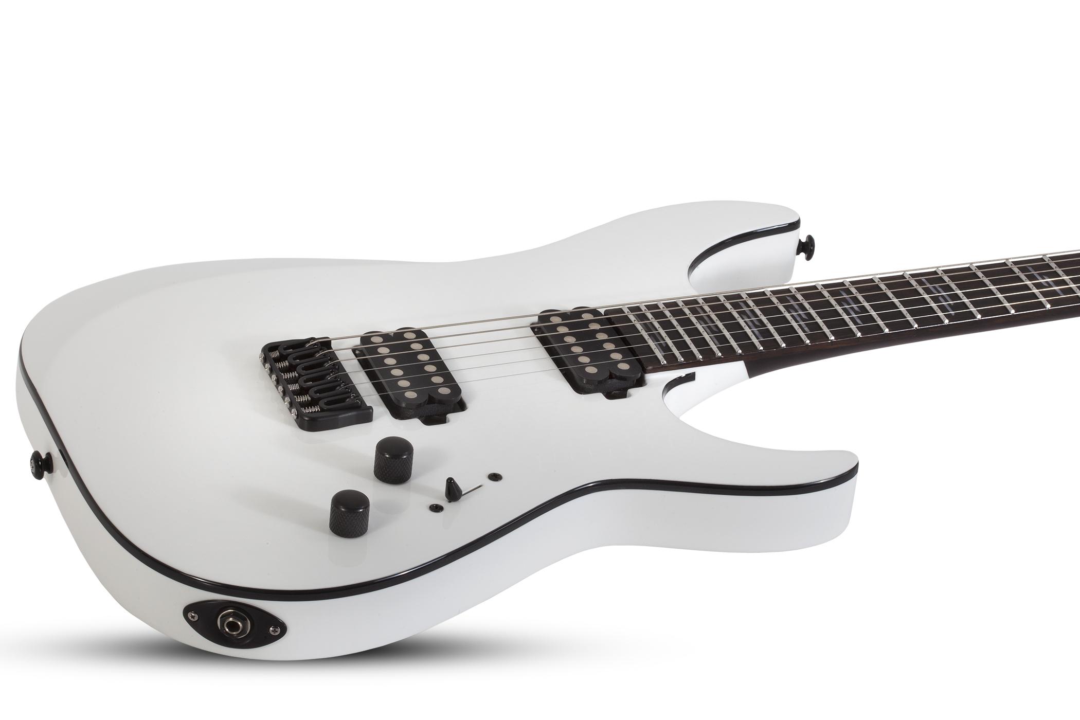 Schecter Reaper-6 Custom 2h Ht Eb - Gloss White - Str shape electric guitar - Variation 1