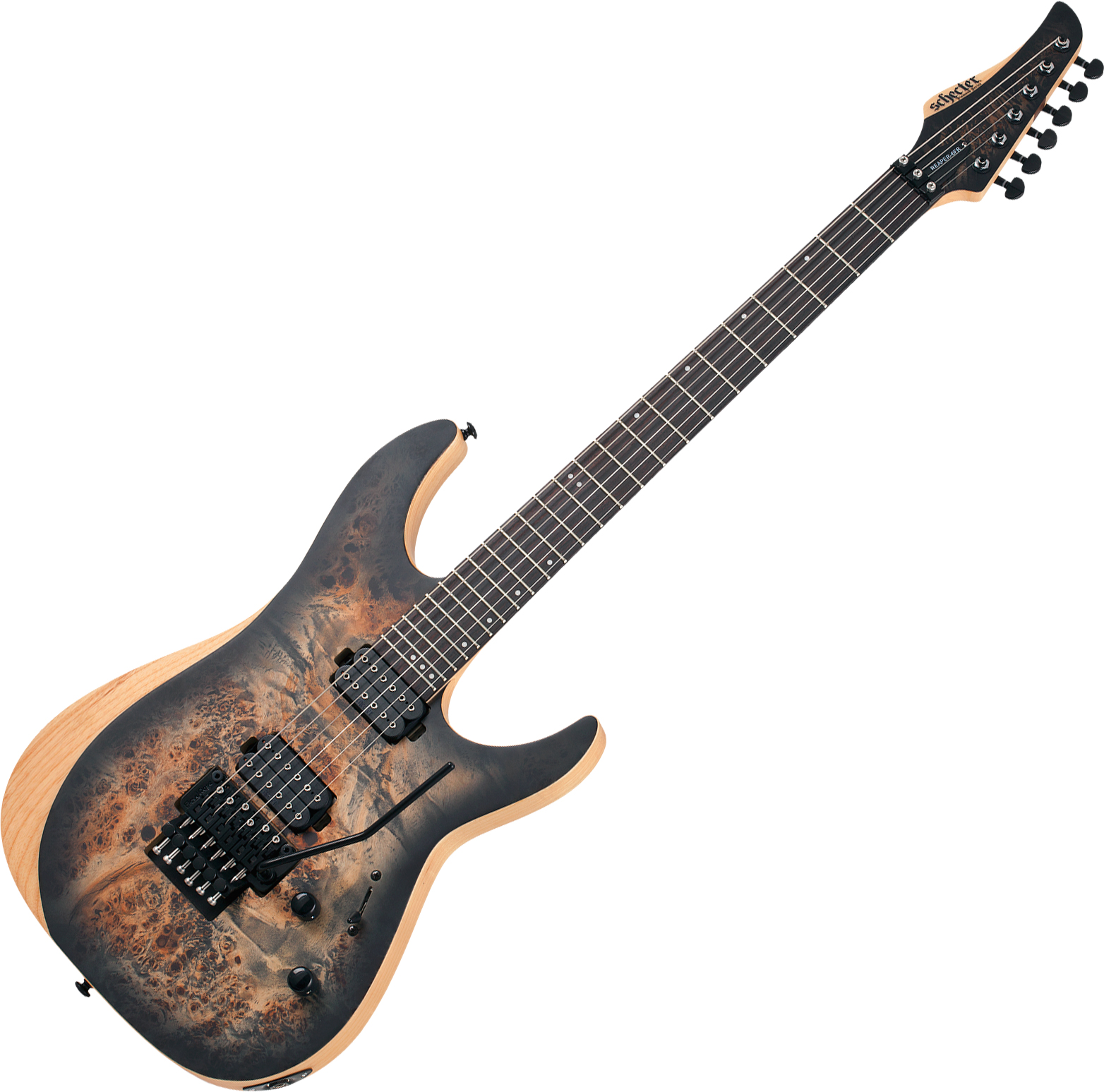 Schecter Reaper-6 Fr 2h Eb - Satin Charcoal Burst - Str shape electric guitar - Variation 1