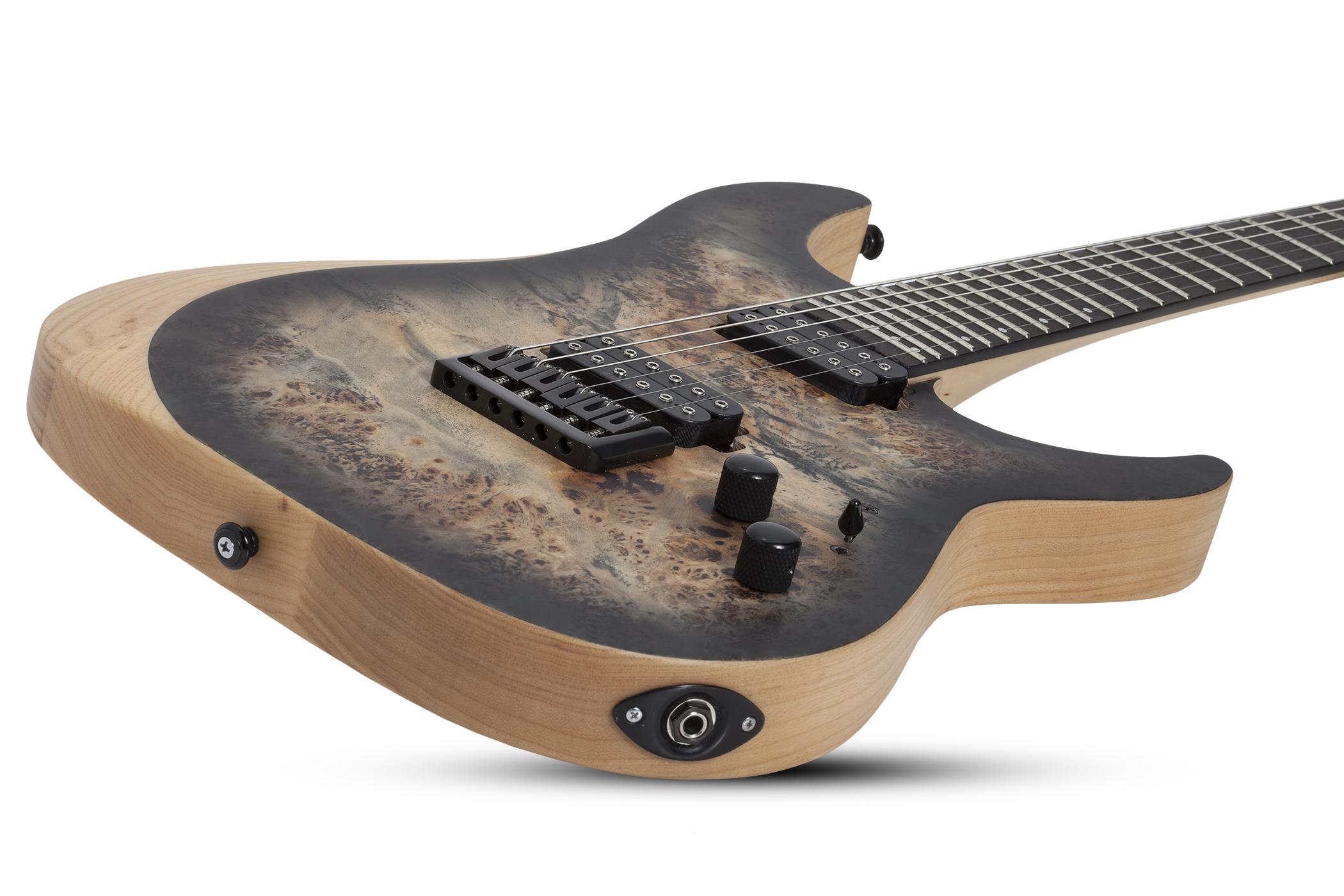 Schecter Reaper-6 Lh Gaucher 2h Ht Eb - Satin Charcoal Burst - Left-handed electric guitar - Variation 1