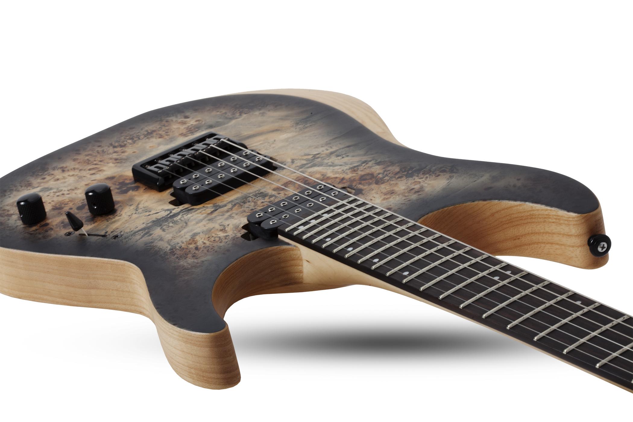 Schecter Reaper-6 Lh Gaucher 2h Ht Eb - Satin Charcoal Burst - Left-handed electric guitar - Variation 2