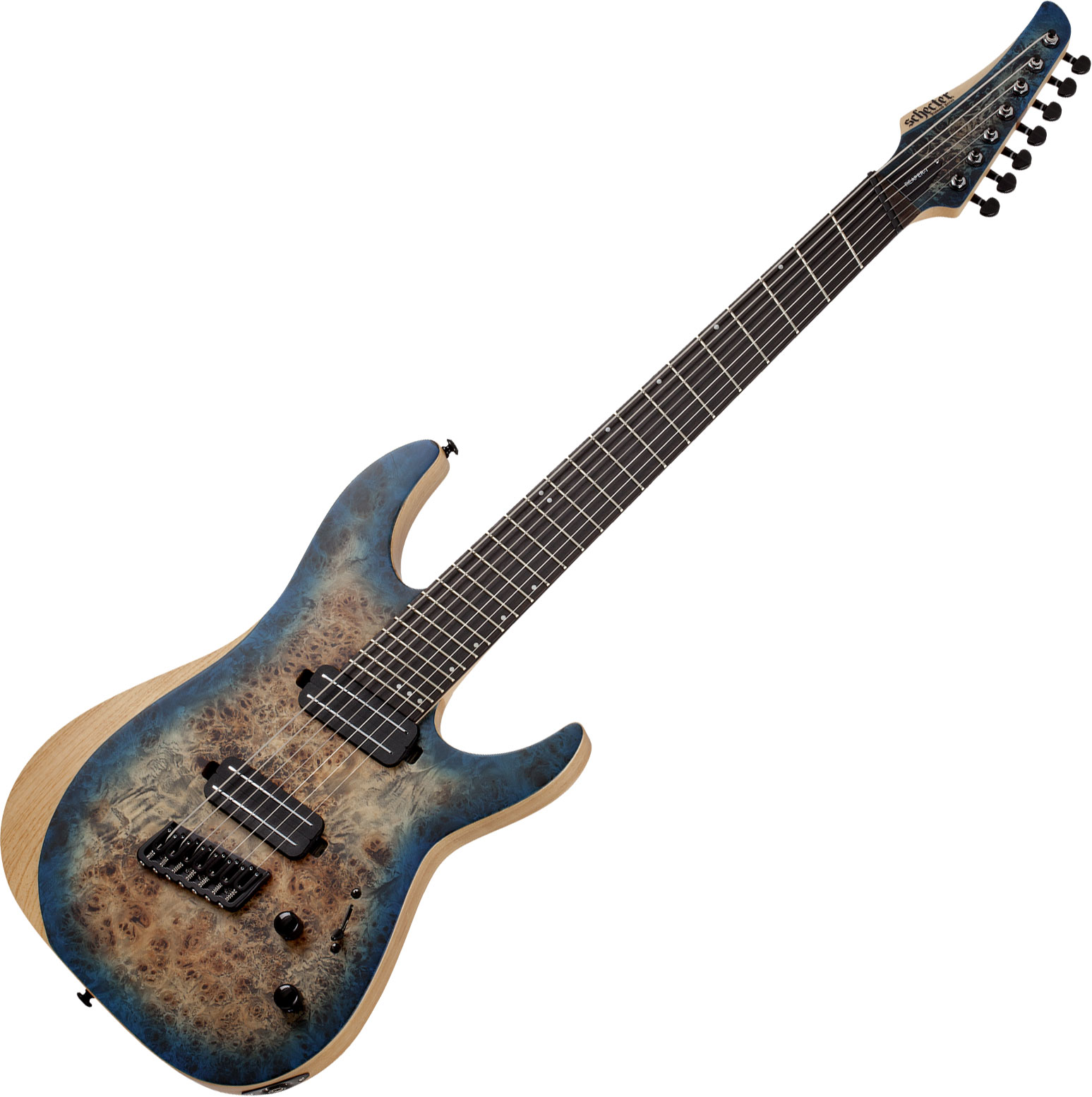 Schecter Reaper-7 Multiscale - satin sky burst Multi-scale guitar blue