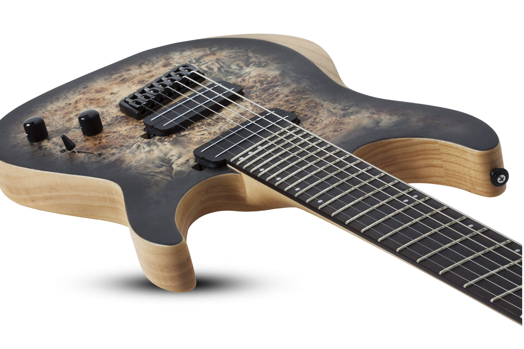 Schecter Reaper-7 Multiscale 7c Ht 2h Eb - Satin Charcoal Burst - Multi-Scale Guitar - Variation 2