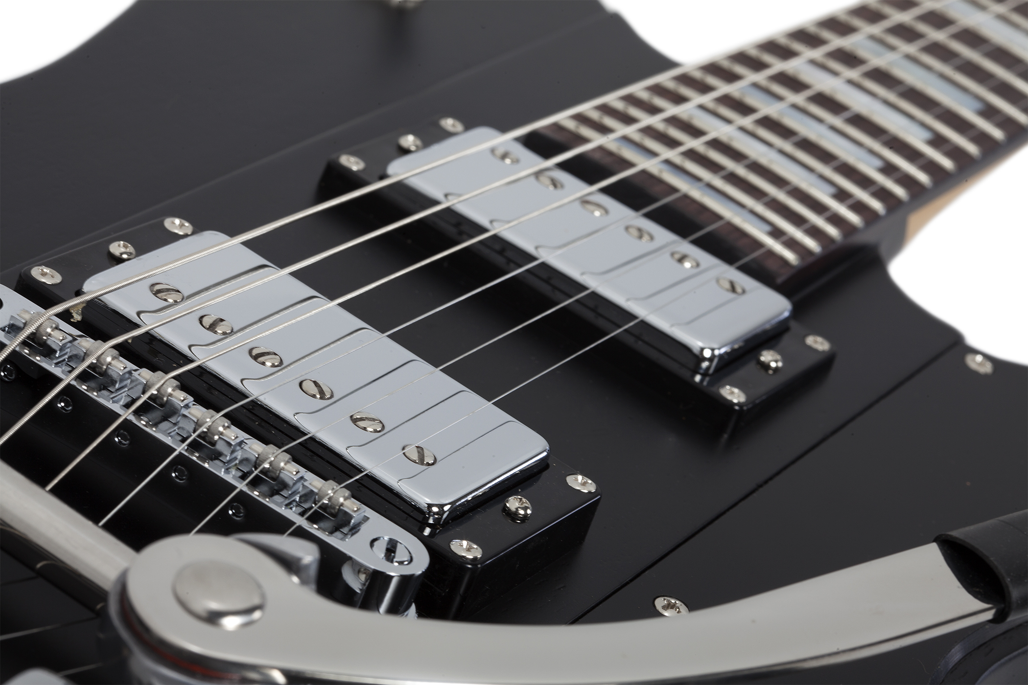 Schecter Robert Smith Ultra Cure Signature 2h Trem Bigsby Rw - Black Pearl - Signature electric guitar - Variation 3