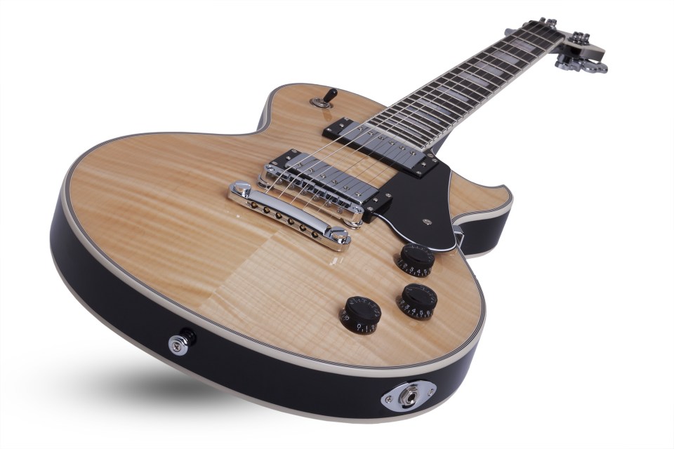 Schecter Solo-ii Custom Lh Gaucher 2h Ht Eb - Gloss Natural - Left-handed electric guitar - Variation 2