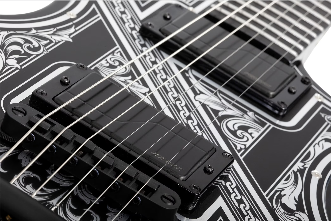 Schecter Solo Ii Pryzm Palladium 2h Fishman Fluence Modern Eb - Gloss Black - Metal electric guitar - Variation 3