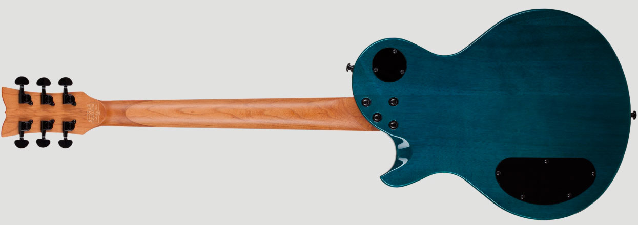 Schecter Solo-ii Standard 2h Ht Rw - Ocean Blue Burst Burl - Single cut electric guitar - Variation 1