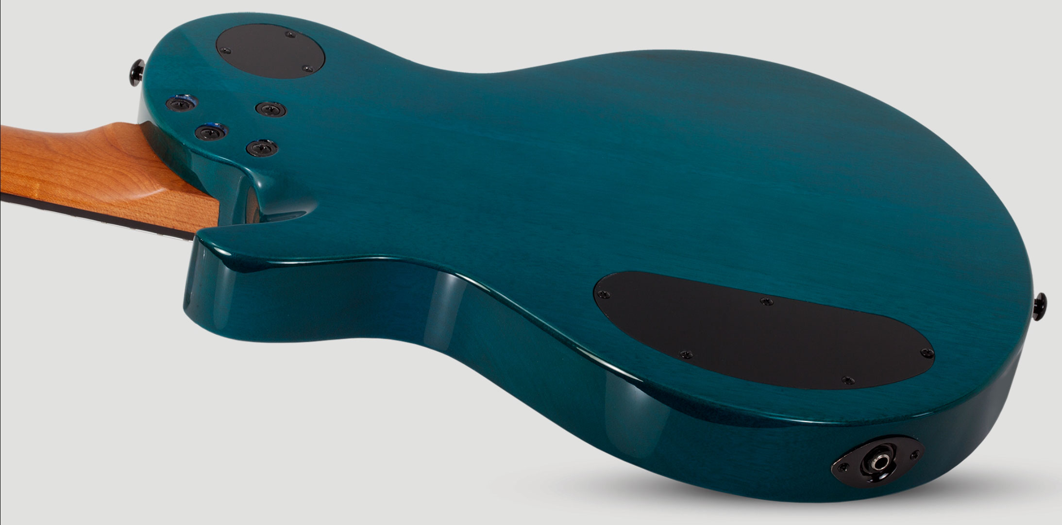 Schecter Solo-ii Standard 2h Ht Rw - Ocean Blue Burst Burl - Single cut electric guitar - Variation 4