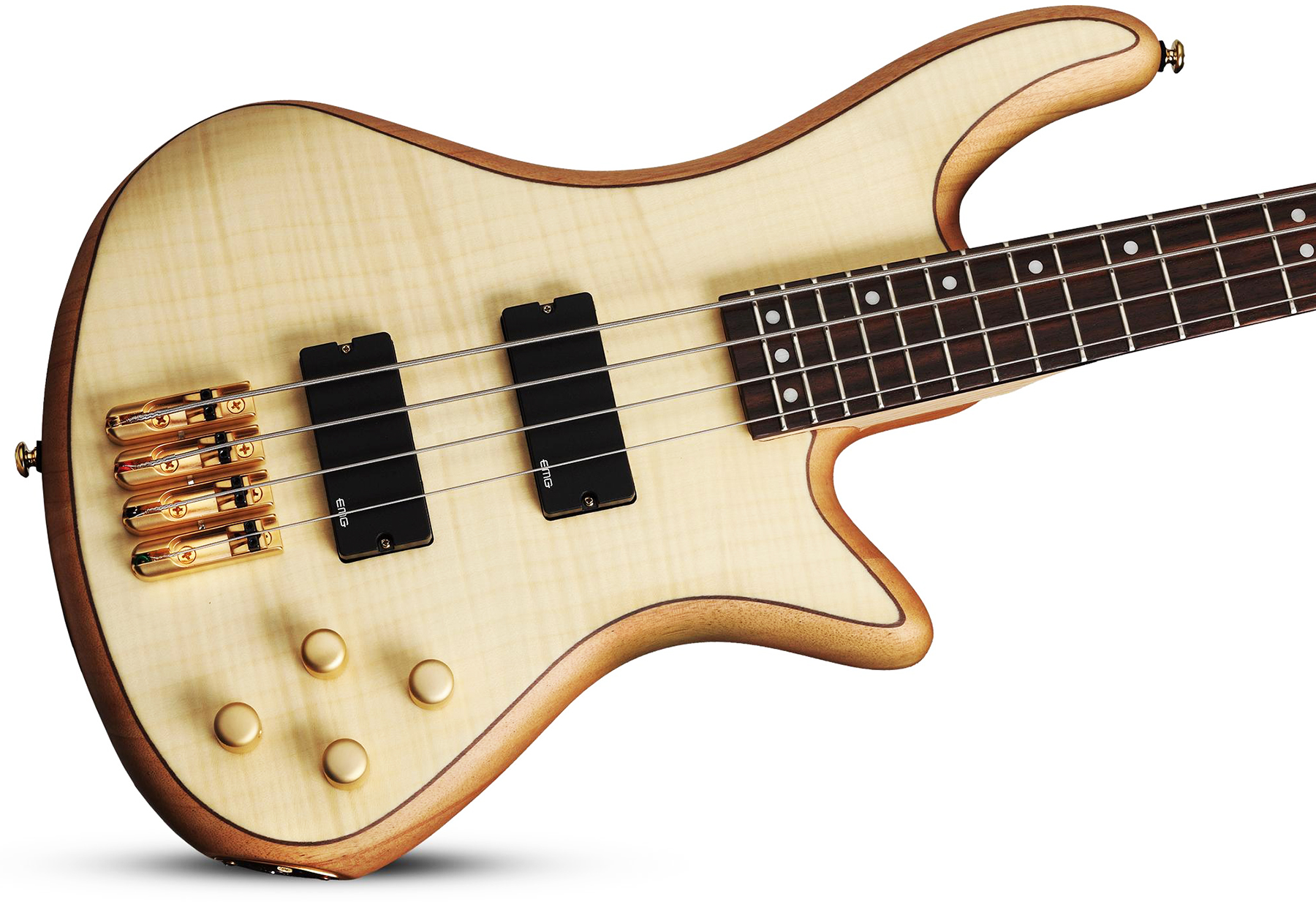 Schecter Stiletto Custom-4 Active Emg Rw - Natural Satin - Solid body electric bass - Variation 1