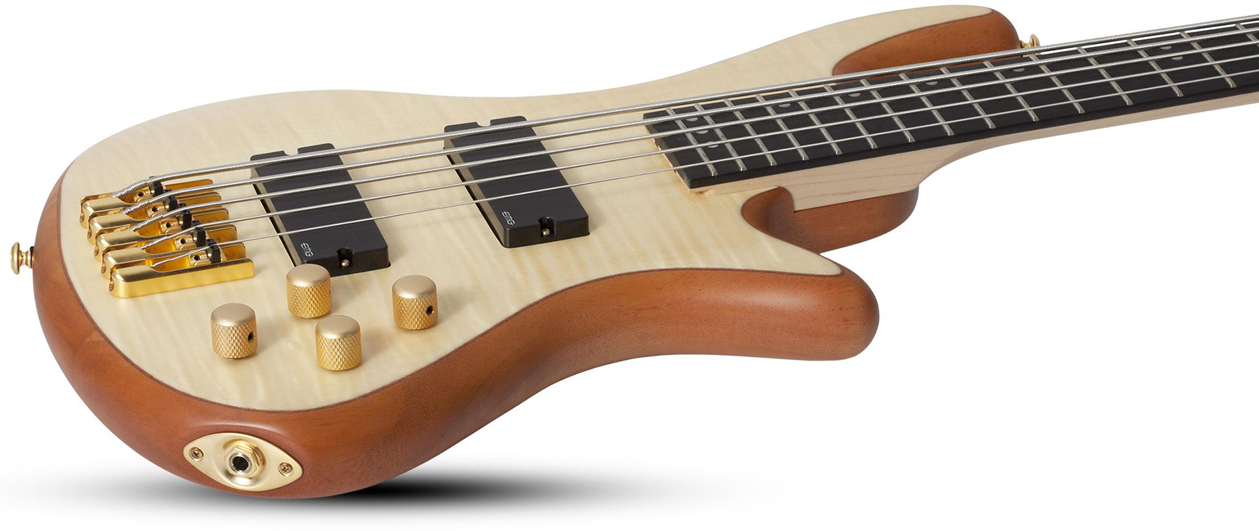 Schecter Stiletto Custom-5 5c Active Emg Rw - Natural Satin - Solid body electric bass - Variation 1
