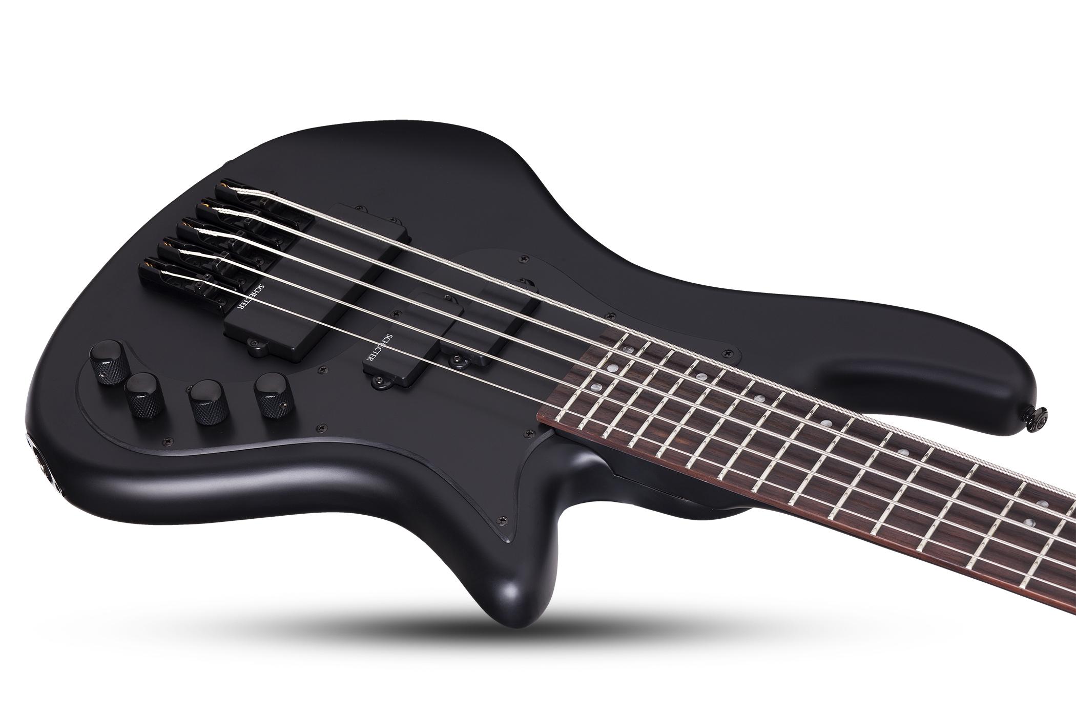 Schecter Stiletto Stealth-5 5c Active Rw - Satin Black - Solid body electric bass - Variation 2