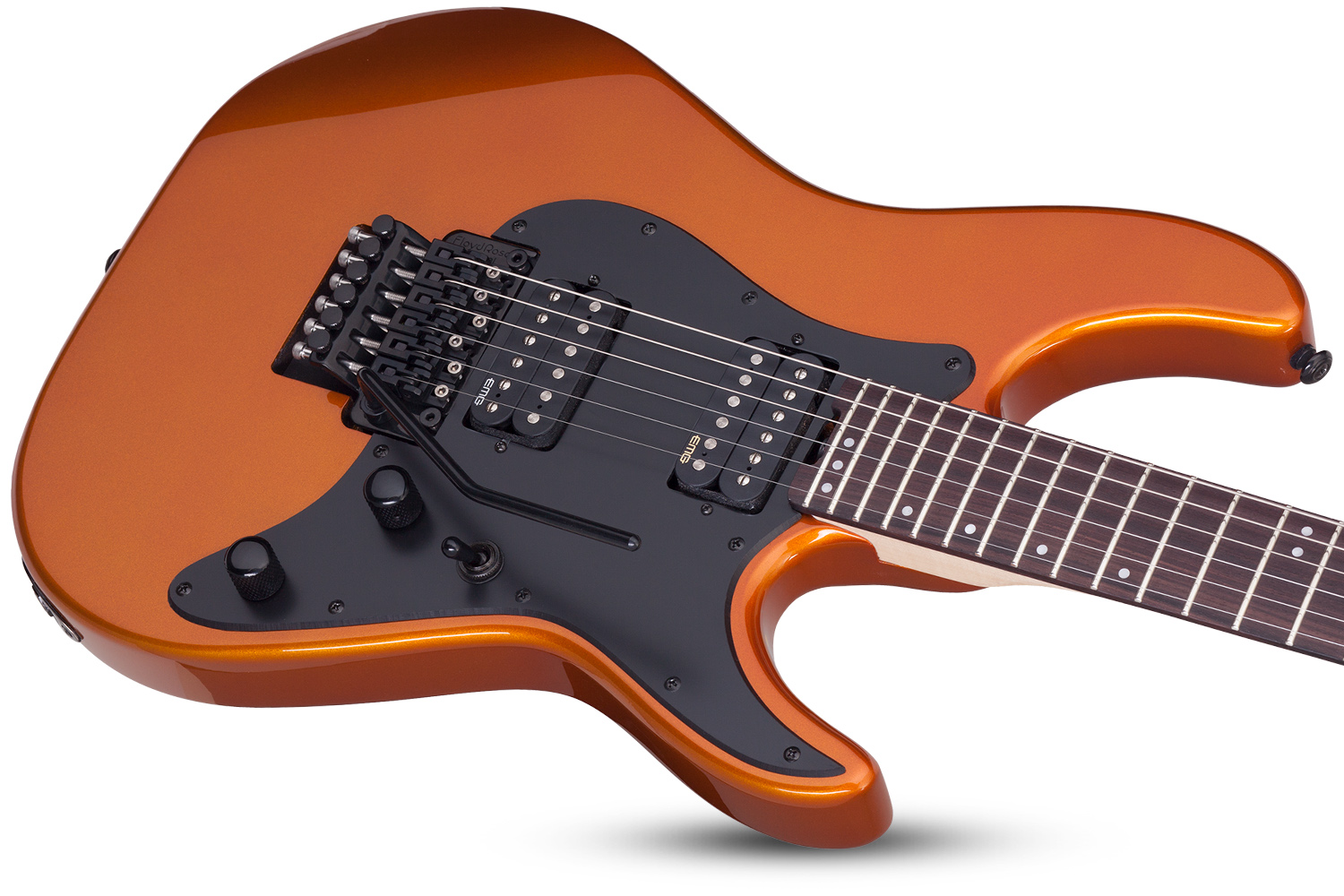 Schecter Sun Valley Super Shredder Fr 2h Emg Rw - Lambo Orange - Tel shape electric guitar - Variation 1