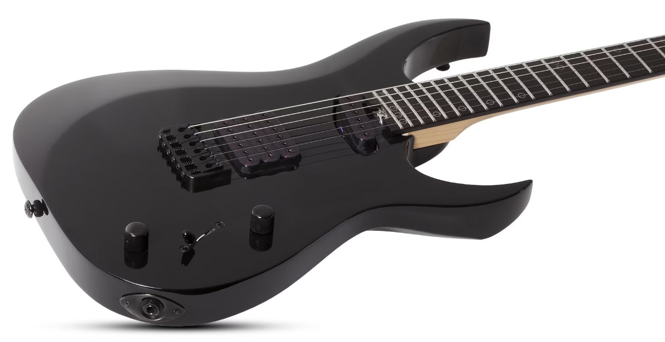 Schecter Sunset Triad 6 Tcs Ht Eb - Gloss Black - Metal electric guitar - Variation 1