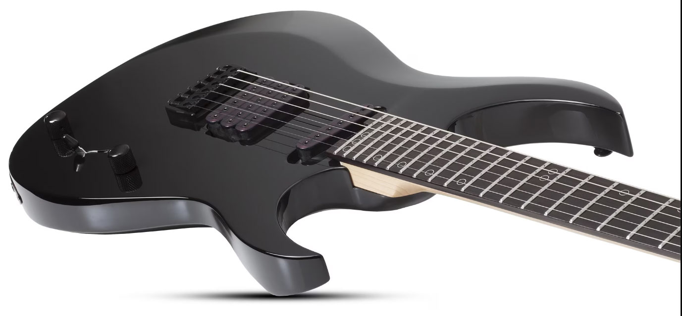 Schecter Sunset Triad 6 Tcs Ht Eb - Gloss Black - Metal electric guitar - Variation 2