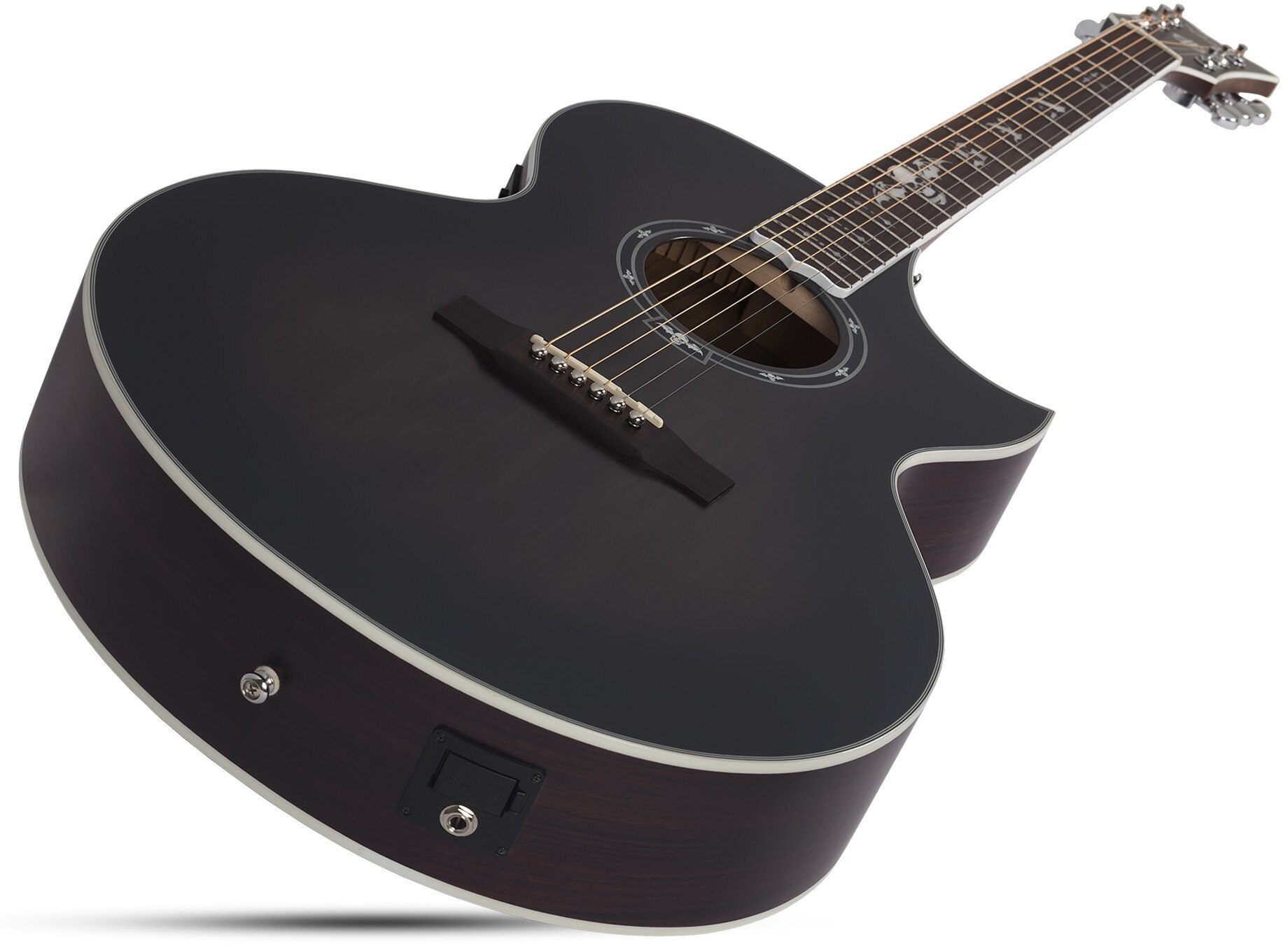 Schecter Synyster Gates Syn Ga Sc Signature Grand Auditorium Cw Epicea Palissandre Rw - Trans Black Burst Satin - Folk guitar - Variation 1
