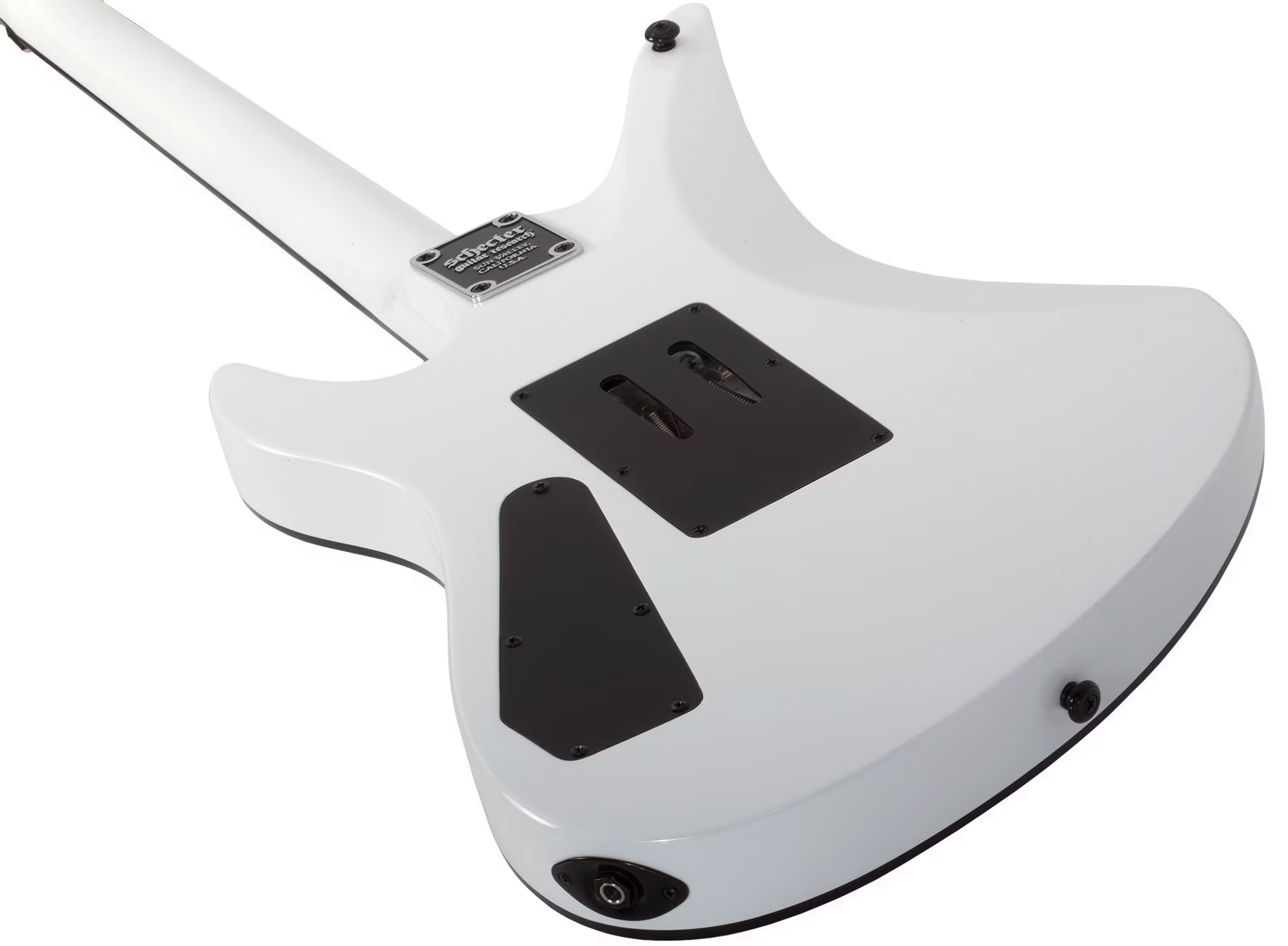 Schecter Synyster Standard Signature 2h Fr Eb - Gloss White With Black Pinstripes - Signature electric guitar - Variation 4