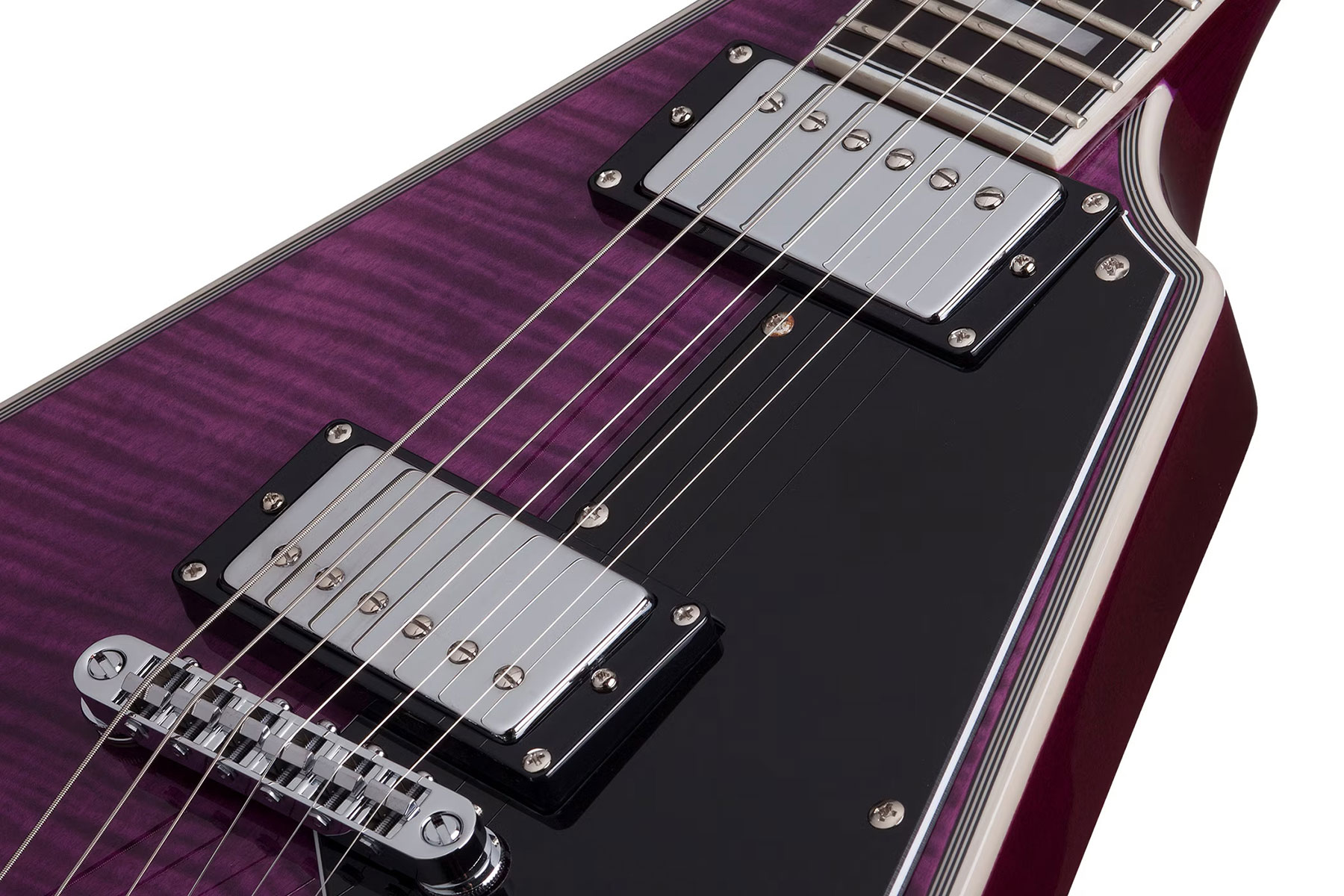 Schecter V-1 Custom - trans purple Metal electric guitar