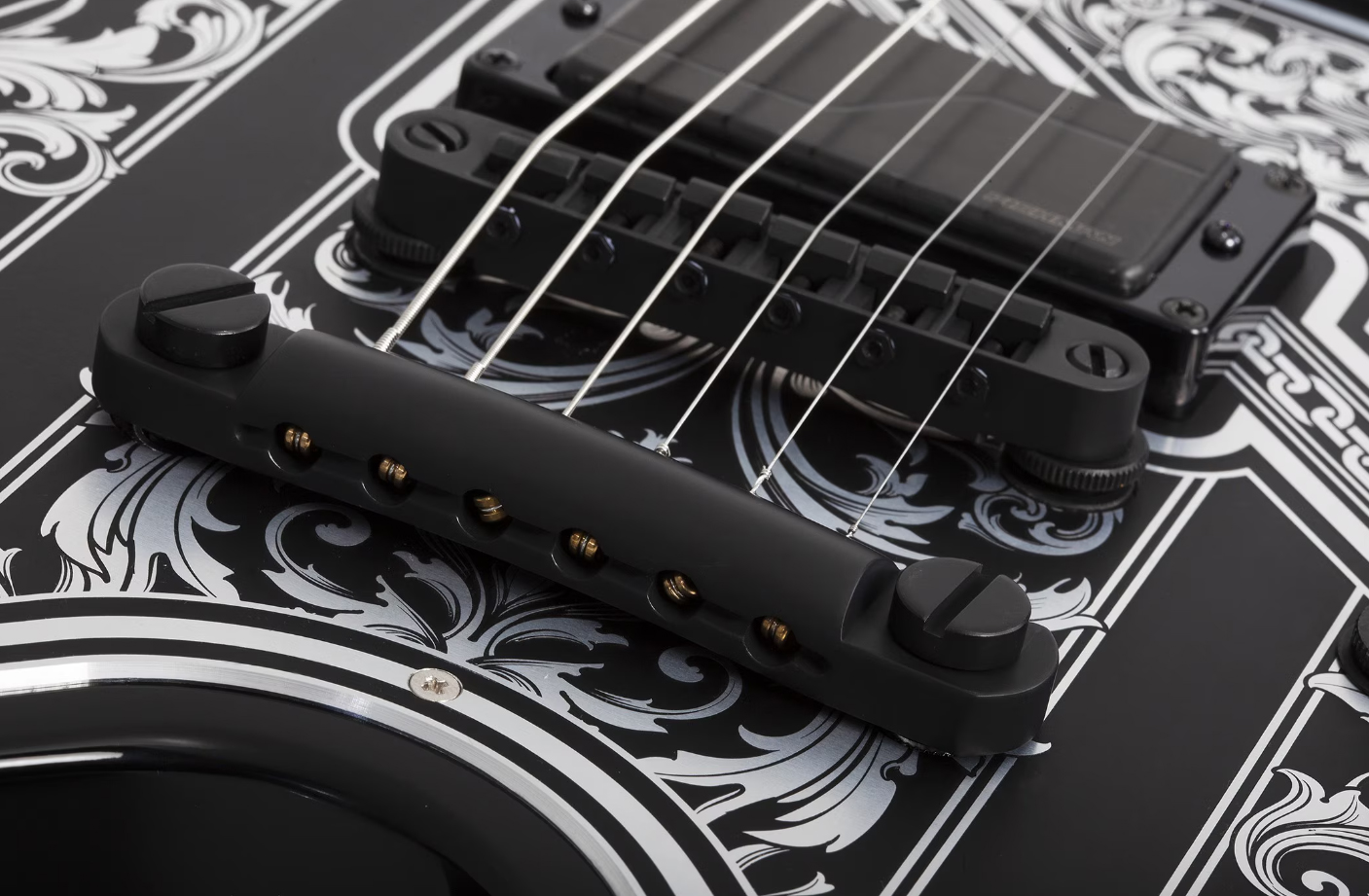 Schecter V1 Pryzm Palladium 2h Fishman Fluence Modern Eb - Gloss Black - Metal electric guitar - Variation 2