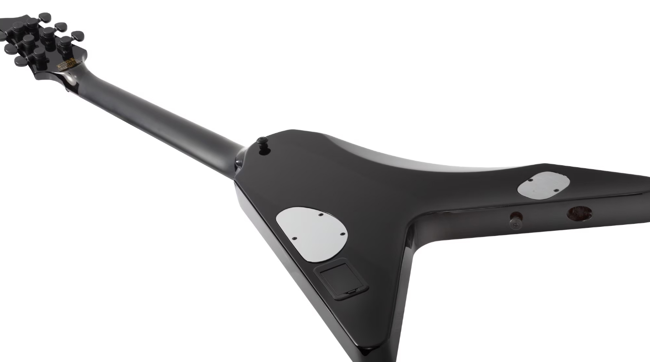 Schecter V1 Pryzm Palladium 2h Fishman Fluence Modern Eb - Gloss Black - Metal electric guitar - Variation 3