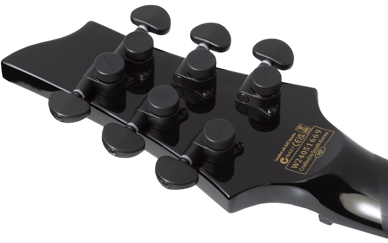 Schecter V1 Pryzm Palladium 2h Fishman Fluence Modern Eb - Gloss Black - Metal electric guitar - Variation 4