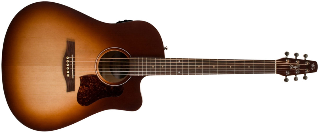 Seagull Entourage Cw Presys Ii Dreadnought Epicea Merisier Rw - Autumn Burst - Electro acoustic guitar - Main picture