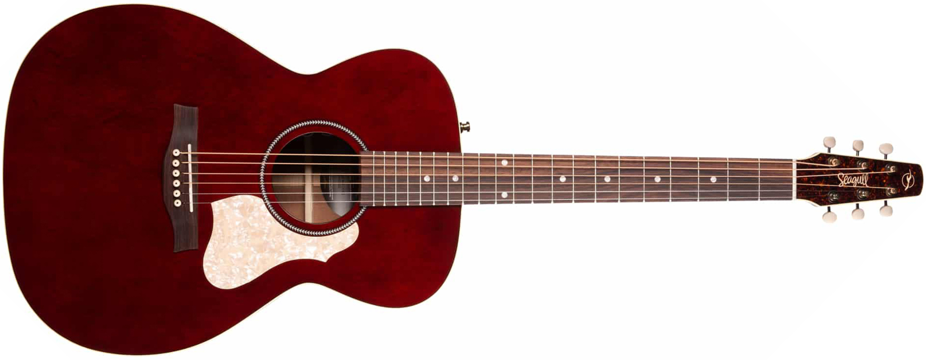 Seagull M6 Ch Eq Ltd Concert Hall Cedre Acajou Rw - Ruby Red Gloss Top - Folk guitar - Main picture