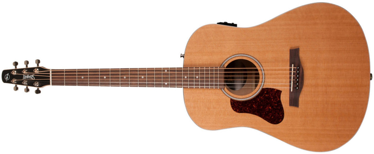 Seagull S6 Original Presys Ii Lh Gaucher Dreadnought Cedre Merisier Rw +housse - Natural Semi Gloss - Electro acoustic guitar - Main picture